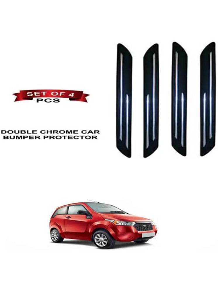 RONISH Rubber Car Bumper Protector Guard (Double Chrome) For Mahindra e2o RONISH Rubber Car Bumper Protector Guard (Double Chrome) For Mahindra e2o