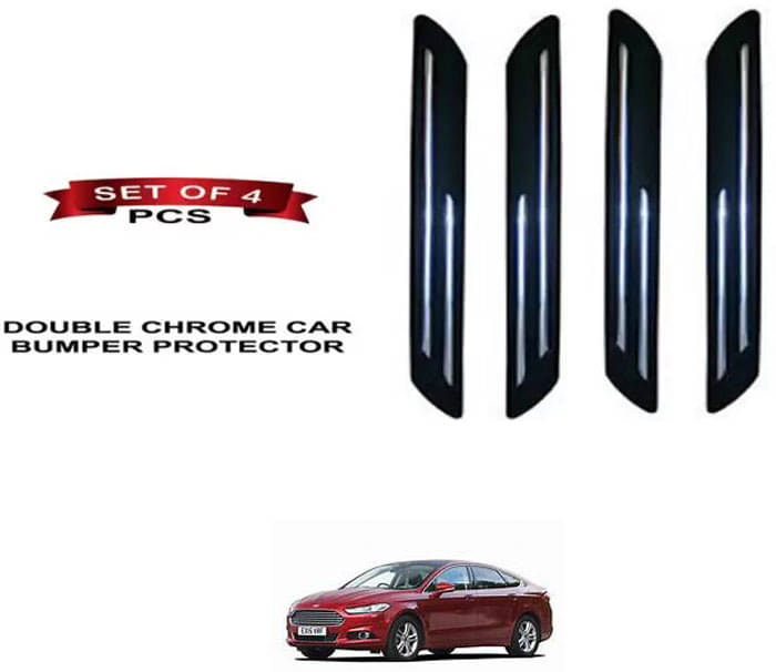     			RONISH Rubber Car Bumper Protector Guard (Double Chrome) For Ford Mondeo
