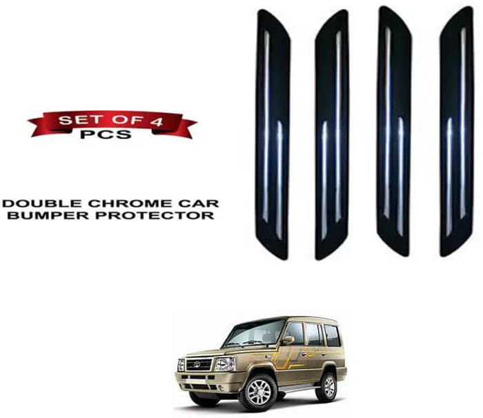 RONISH Rubber Car Bumper Protector Guard (Double Chrome) For Tata Sumo Gold RONISH Rubber Car Bumper Protector Guard (Double Chrome) For Tata Sumo Gold