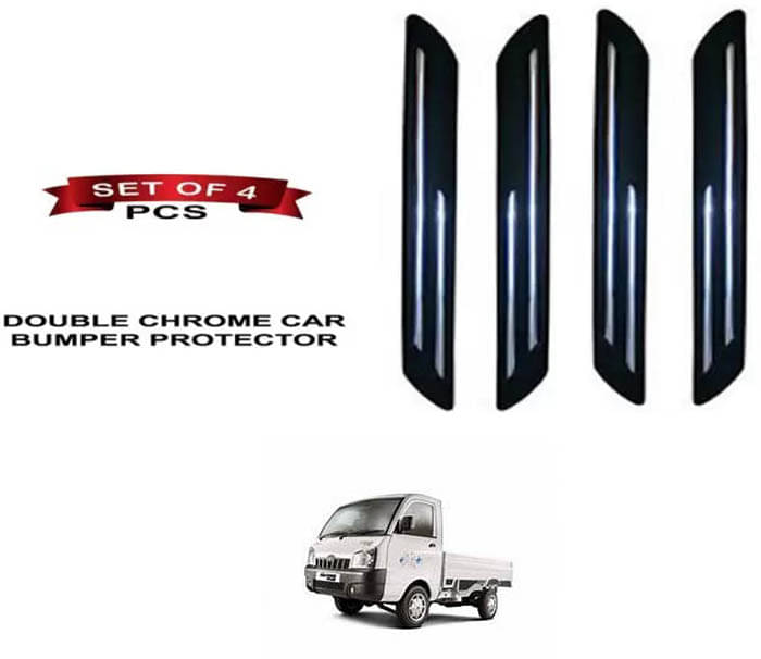 RONISH Rubber Car Bumper Protector Guard (Double Chrome) For Mahindra Maximo Plus RONISH Rubber Car Bumper Protector Guard (Double Chrome) For Mahindra Maximo Plus