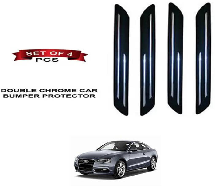RONISH Rubber Car Bumper Protector Guard (Double Chrome) For Audi A5     			RONISH Rubber Car Bumper Protector Guard (Double Chrome) For Audi A5