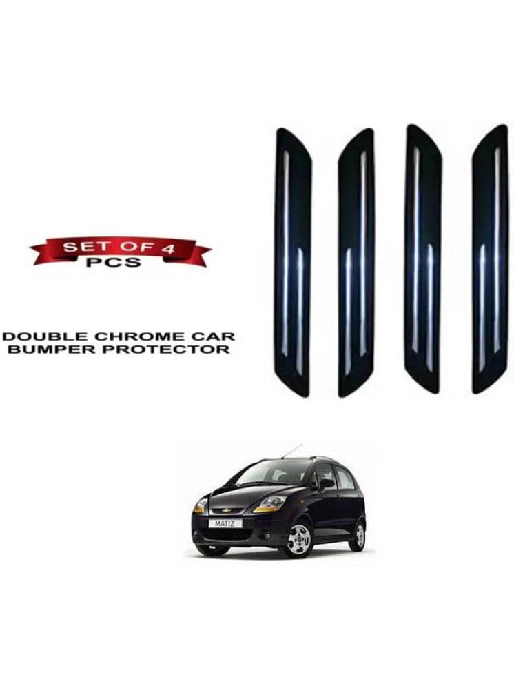 RONISH Rubber Car Bumper Protector Guard (Double Chrome) For Chevrolet Matiz RONISH Rubber Car Bumper Protector Guard (Double Chrome) For Chevrolet Matiz