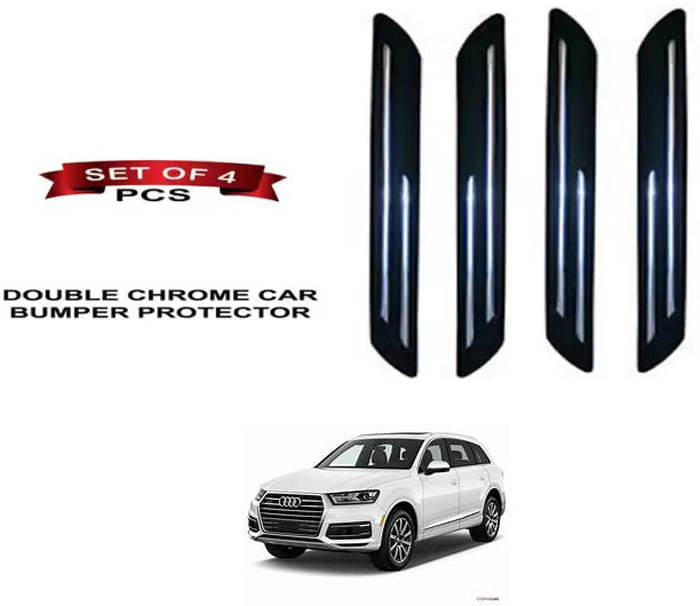 RONISH Rubber Car Bumper Protector Guard (Double Chrome) For Audi Q7 RONISH Rubber Car Bumper Protector Guard (Double Chrome) For Audi Q7