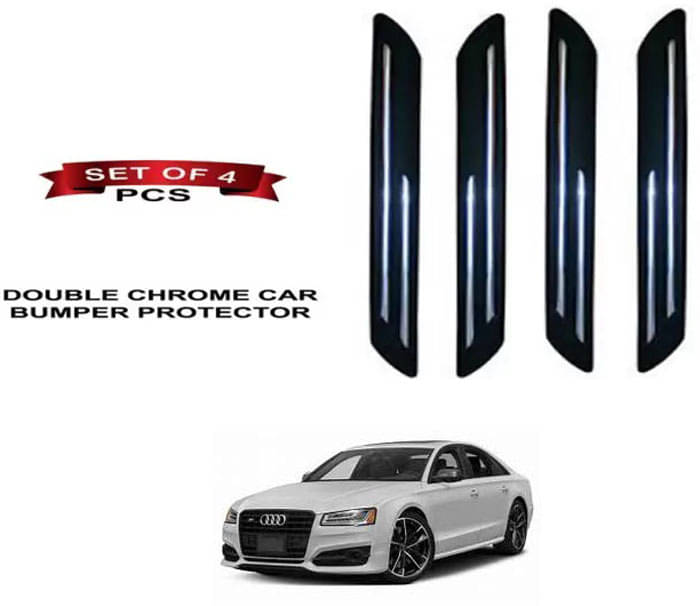 RONISH Rubber Car Bumper Protector Guard (Double Chrome) For Audi S8     			RONISH Rubber Car Bumper Protector Guard (Double Chrome) For Audi S8
