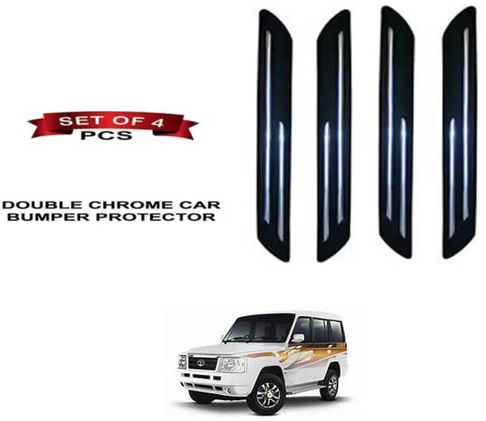 RONISH Rubber Car Bumper Protector Guard (Double Chrome) For Tata Sumo RONISH Rubber Car Bumper Protector Guard (Double Chrome) For Tata Sumo