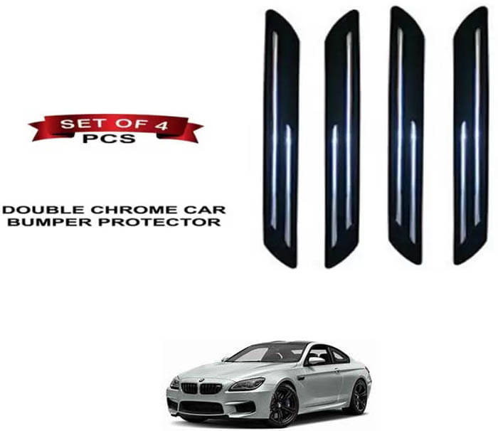 RONISH Rubber Car Bumper Protector Guard (Double Chrome) For BMW ML RONISH Rubber Car Bumper Protector Guard (Double Chrome) For BMW ML