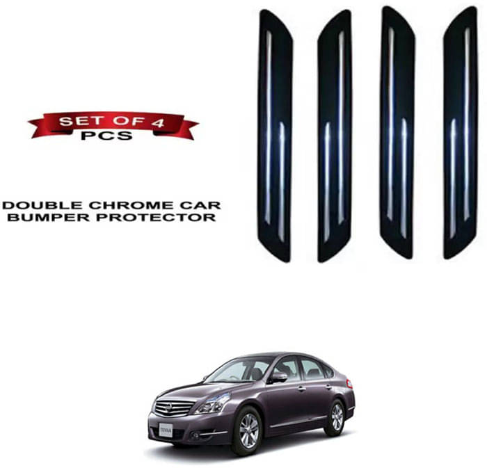 RONISH Rubber Car Bumper Protector Guard (Double Chrome) For Nissan Teana RONISH Rubber Car Bumper Protector Guard (Double Chrome) For Nissan Teana
