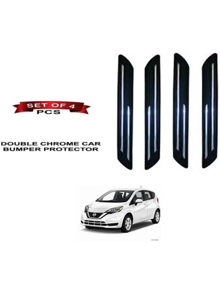 RONISH Rubber Car Bumper Protector Guard (Double Chrome) For Nissan Versa RONISH Rubber Car Bumper Protector Guard (Double Chrome) For Nissan Versa