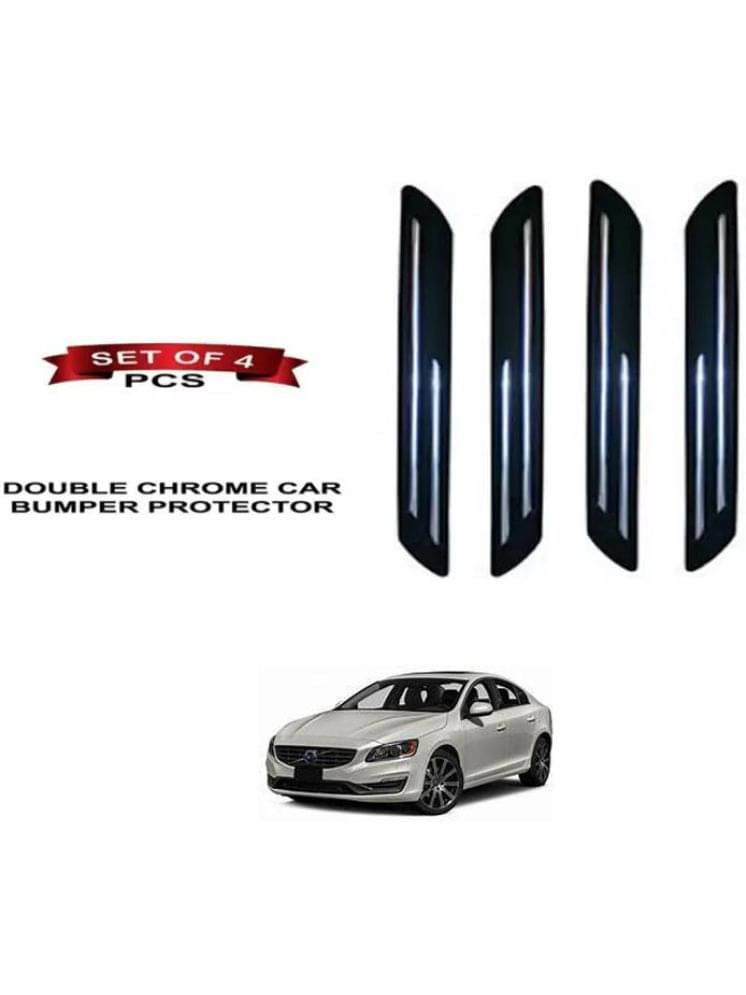 RONISH Rubber Car Bumper Protector Guard (Double Chrome) For Volvo S60 RONISH Rubber Car Bumper Protector Guard (Double Chrome) For Volvo S60