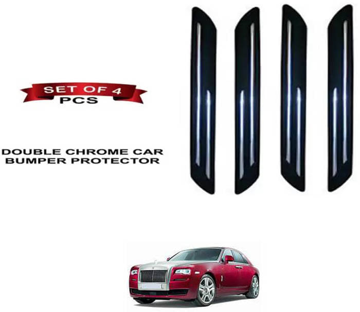 RONISH Rubber Car Bumper Protector Guard (Double Chrome) For Rolls Royce Ghost RONISH Rubber Car Bumper Protector Guard (Double Chrome) For Rolls Royce Ghost
