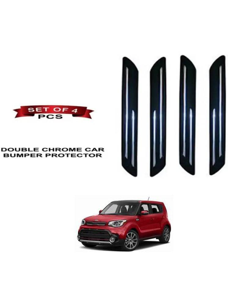 RONISH Rubber Car Bumper Protector Guard (Double Chrome) For Kia Soul RONISH Rubber Car Bumper Protector Guard (Double Chrome) For Kia Soul