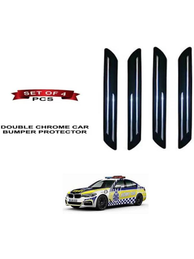 RONISH Rubber Car Bumper Protector Guard (Double Chrome) For BMW Patrol RONISH Rubber Car Bumper Protector Guard (Double Chrome) For BMW Patrol