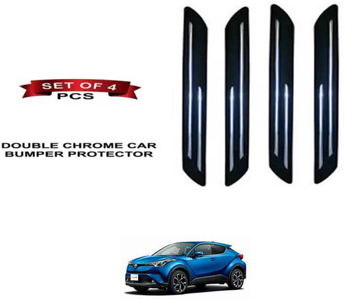 RONISH Rubber Car Bumper Protector Guard (Double Chrome) For Toyota C-HR RONISH Rubber Car Bumper Protector Guard (Double Chrome) For Toyota C-HR