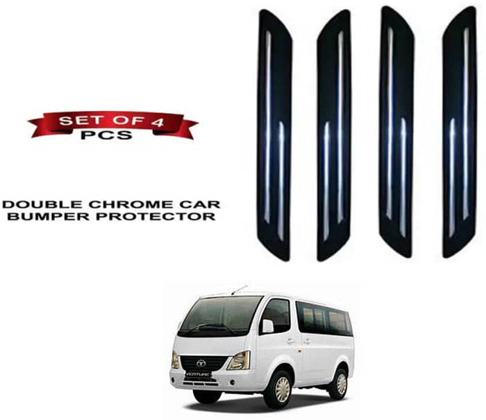 RONISH Rubber Car Bumper Protector Guard (Double Chrome) For Tata Venture RONISH Rubber Car Bumper Protector Guard (Double Chrome) For Tata Venture