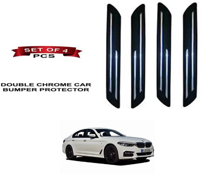 RONISH Rubber Car Bumper Protector Guard (Double Chrome) For BMW 520d RONISH Rubber Car Bumper Protector Guard (Double Chrome) For BMW 520d