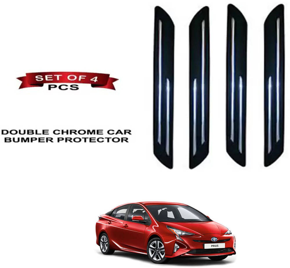 RONISH Rubber Car Bumper Protector Guard (Double Chrome) For Toyota Prius RONISH Rubber Car Bumper Protector Guard (Double Chrome) For Toyota Prius