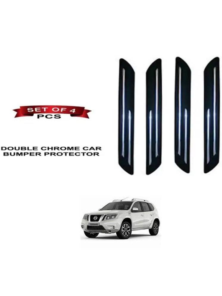 RONISH Rubber Car Bumper Protector Guard (Double Chrome) For Nissan Terrano RONISH Rubber Car Bumper Protector Guard (Double Chrome) For Nissan Terrano