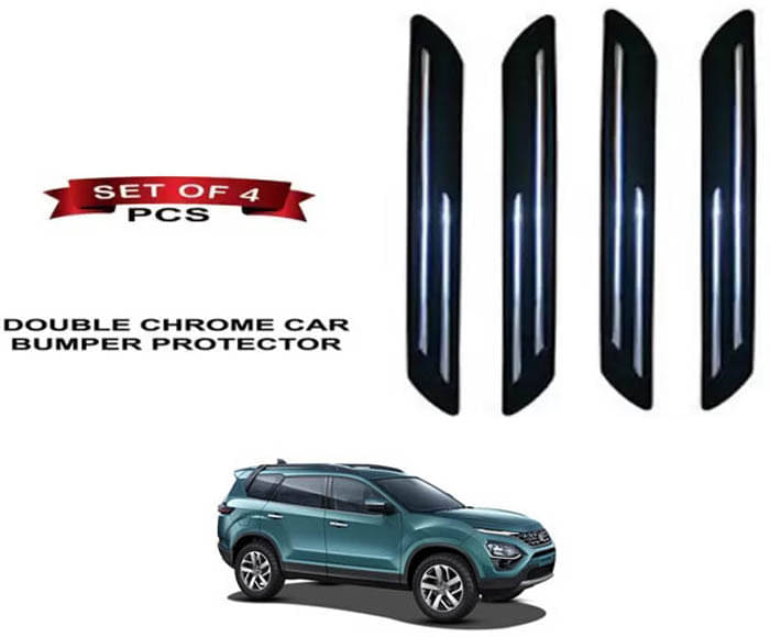 RONISH Rubber Car Bumper Protector Guard (Double Chrome) For Tata Buzzard     			RONISH Rubber Car Bumper Protector Guard (Double Chrome) For Tata Buzzard