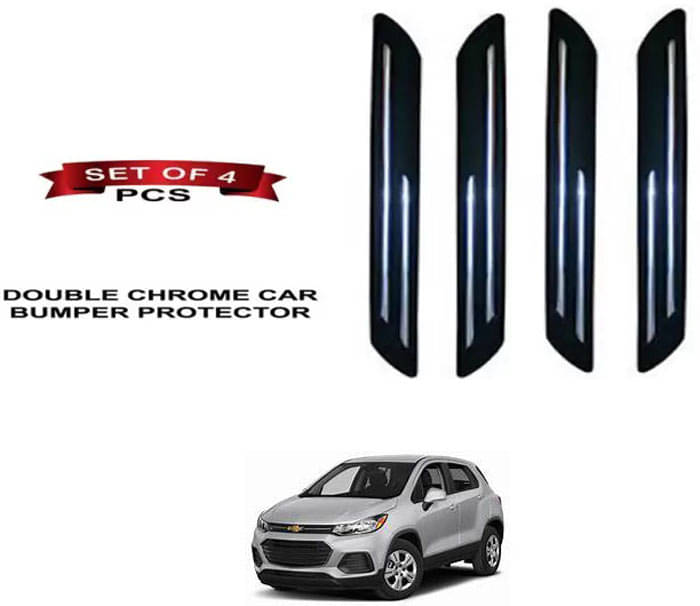     			RONISH Rubber Car Bumper Protector Guard (Double Chrome) For Chevrolet Trax