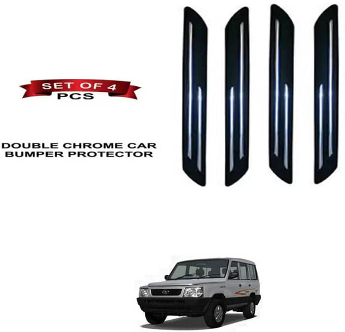 RONISH Rubber Car Bumper Protector Guard (Double Chrome) For Tata Victa RONISH Rubber Car Bumper Protector Guard (Double Chrome) For Tata Victa