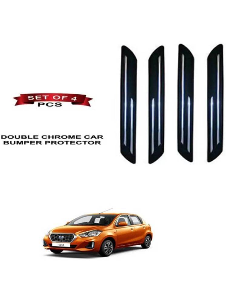 RONISH Rubber Car Bumper Protector Guard (Double Chrome) For Datsun Go RONISH Rubber Car Bumper Protector Guard (Double Chrome) For Datsun Go
