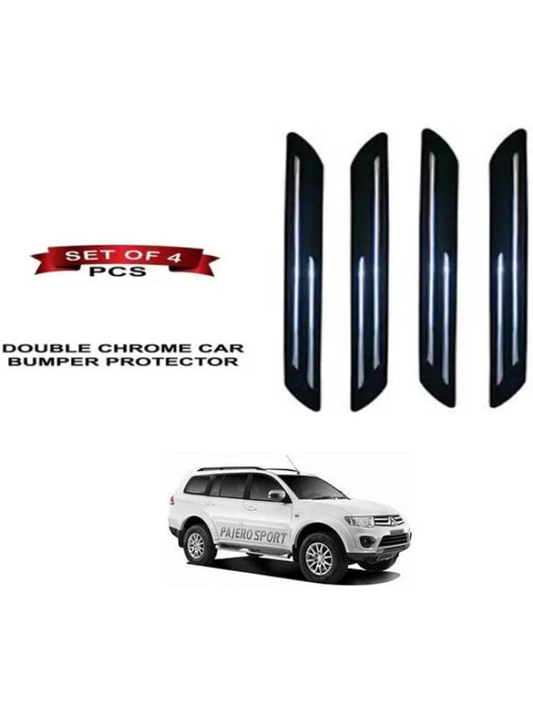 RONISH Rubber Car Bumper Protector Guard (Double Chrome) For Mitsubishi Pajero Sport RONISH Rubber Car Bumper Protector Guard (Double Chrome) For Mitsubishi Pajero Sport
