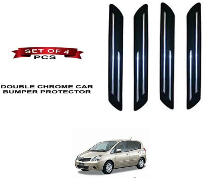     			RONISH Rubber Car Bumper Protector Guard (Double Chrome) For Toyota Spacio