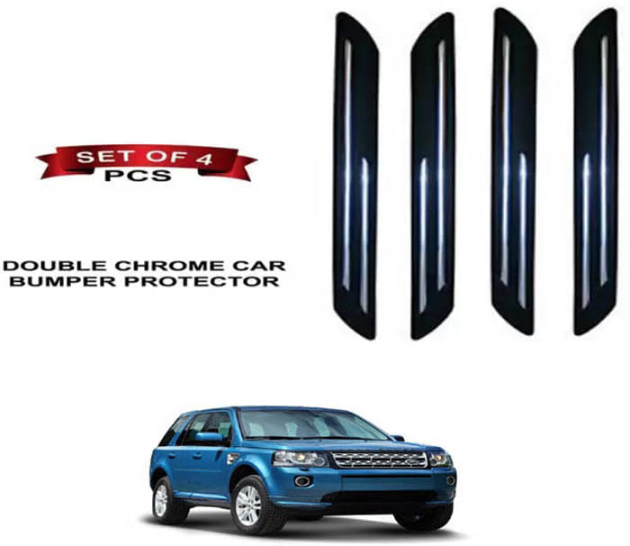 RONISH Rubber Car Bumper Protector Guard (Double Chrome) For Land Rover Freelander RONISH Rubber Car Bumper Protector Guard (Double Chrome) For Land Rover Freelander