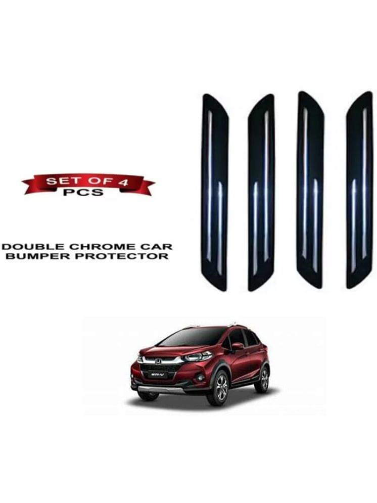     			RONISH Rubber Car Bumper Protector Guard (Double Chrome) For Honda WRV