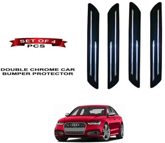RONISH Rubber Car Bumper Protector Guard (Double Chrome) For Audi S6     			RONISH Rubber Car Bumper Protector Guard (Double Chrome) For Audi S6