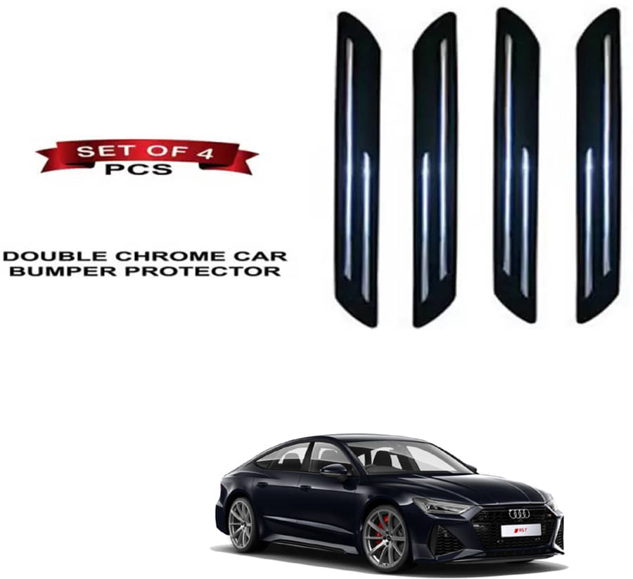 RONISH Rubber Car Bumper Protector Guard (Double Chrome) For Audi RS 7 Sportback RONISH Rubber Car Bumper Protector Guard (Double Chrome) For Audi RS 7 Sportback