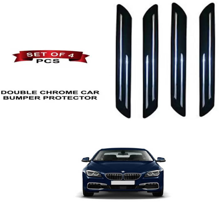 RONISH Rubber Car Bumper Protector Guard (Double Chrome) For BMW 640D     			RONISH Rubber Car Bumper Protector Guard (Double Chrome) For BMW 640D