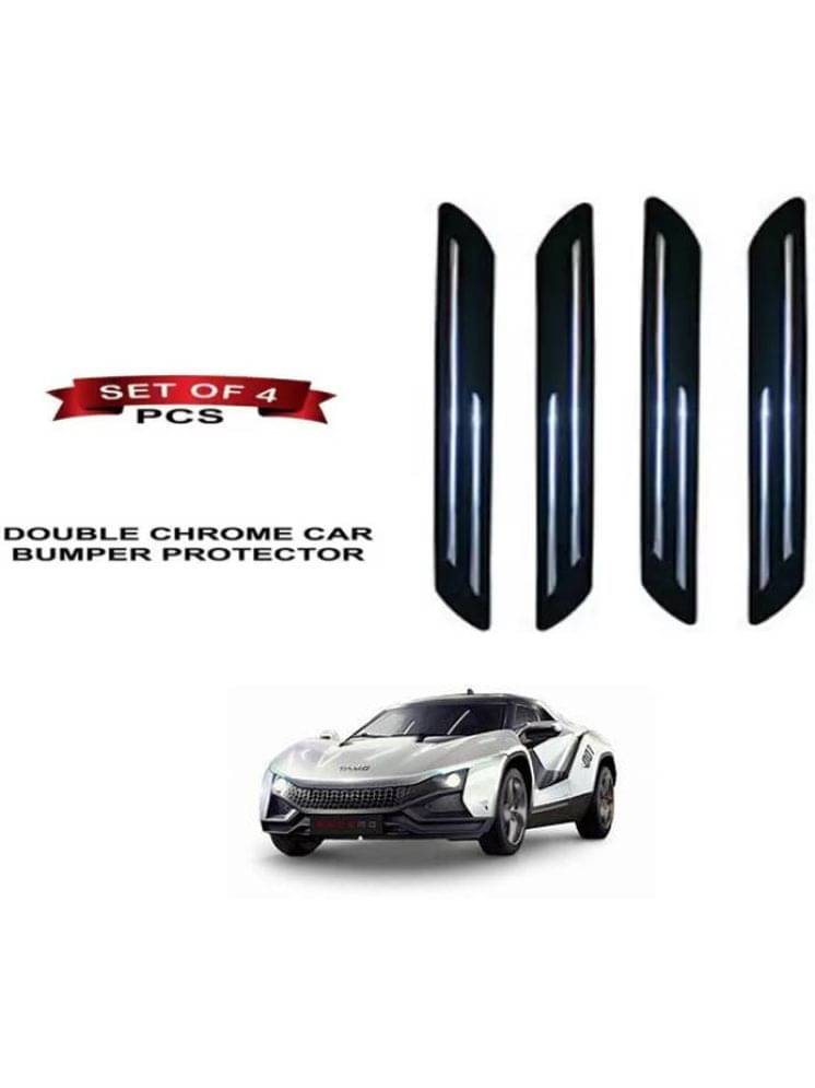 RONISH Rubber Car Bumper Protector Guard (Double Chrome) For Tata Racemo RONISH Rubber Car Bumper Protector Guard (Double Chrome) For Tata Racemo