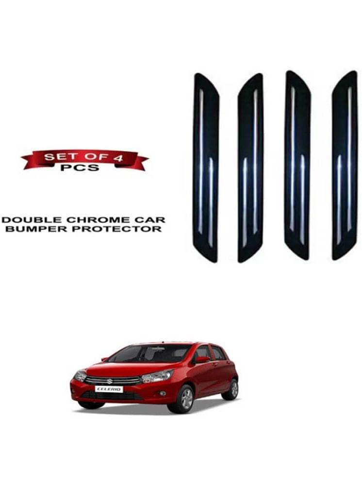 RONISH Rubber Car Bumper Protector Guard (Double Chrome) For Maruti Suzuki Celerio     			RONISH Rubber Car Bumper Protector Guard (Double Chrome) For Maruti Suzuki Celerio
