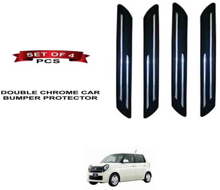 RONISH Rubber Car Bumper Protector Guard (Double Chrome) For Honda One RONISH Rubber Car Bumper Protector Guard (Double Chrome) For Honda One