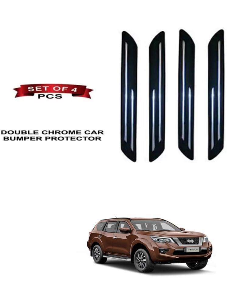 RONISH Rubber Car Bumper Protector Guard (Double Chrome) For Nissan Terra RONISH Rubber Car Bumper Protector Guard (Double Chrome) For Nissan Terra