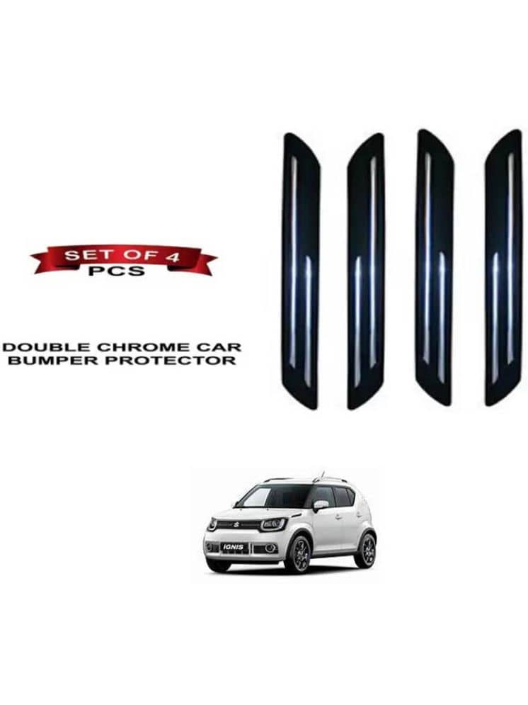 RONISH Rubber Car Bumper Protector Guard (Double Chrome) For Maruti Suzuki ignis