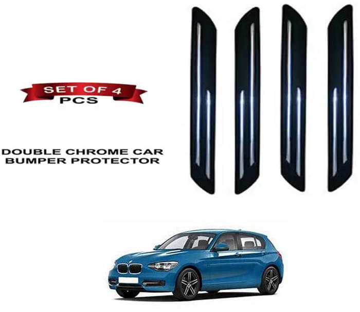 RONISH Rubber Car Bumper Protector Guard (Double Chrome) For BMW 118     			RONISH Rubber Car Bumper Protector Guard (Double Chrome) For BMW 118
