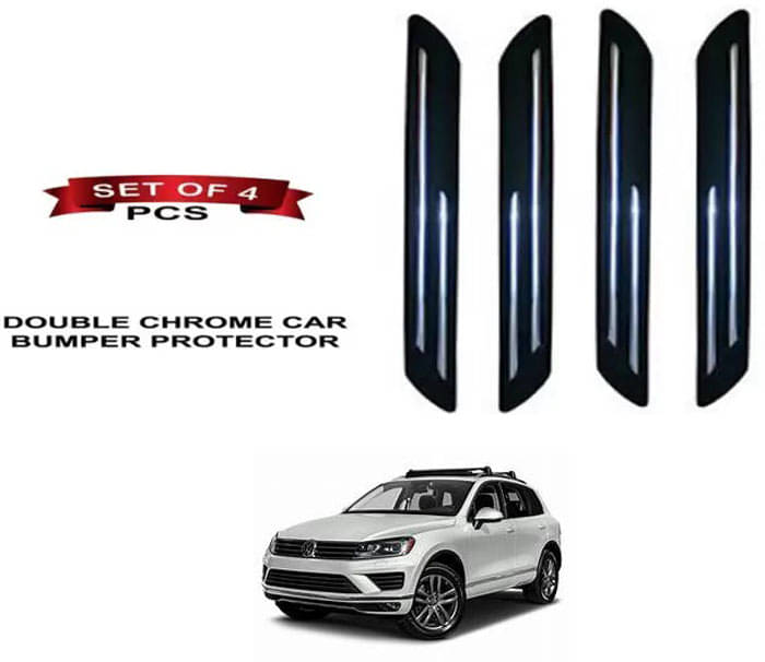 RONISH Rubber Car Bumper Protector Guard (Double Chrome) For Volkswagen Touareg     			RONISH Rubber Car Bumper Protector Guard (Double Chrome) For Volkswagen Touareg