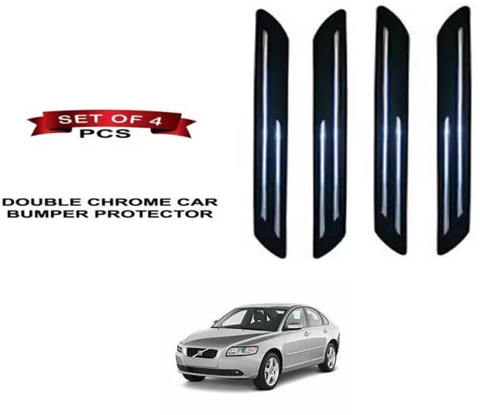     			RONISH Rubber Car Bumper Protector Guard (Double Chrome) For Volvo S40