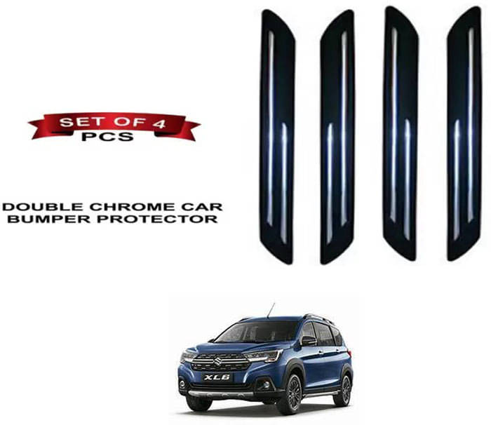 RONISH Rubber Car Bumper Protector Guard (Double Chrome) For Maruti Suzuki XL6 RONISH Rubber Car Bumper Protector Guard (Double Chrome) For Maruti Suzuki XL6