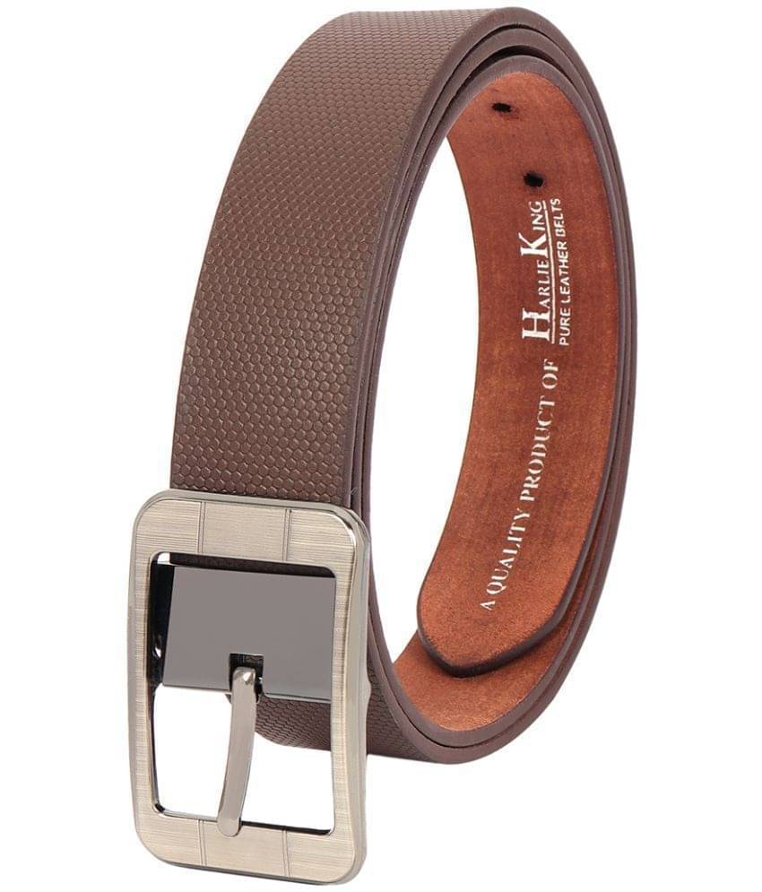 RUNSI INTERNATIONAL - Brown Leather Men's Formal Belt ( Pack of 1 ) RUNSI INTERNATIONAL - Brown Leather Men's Formal Belt ( Pack of 1 )