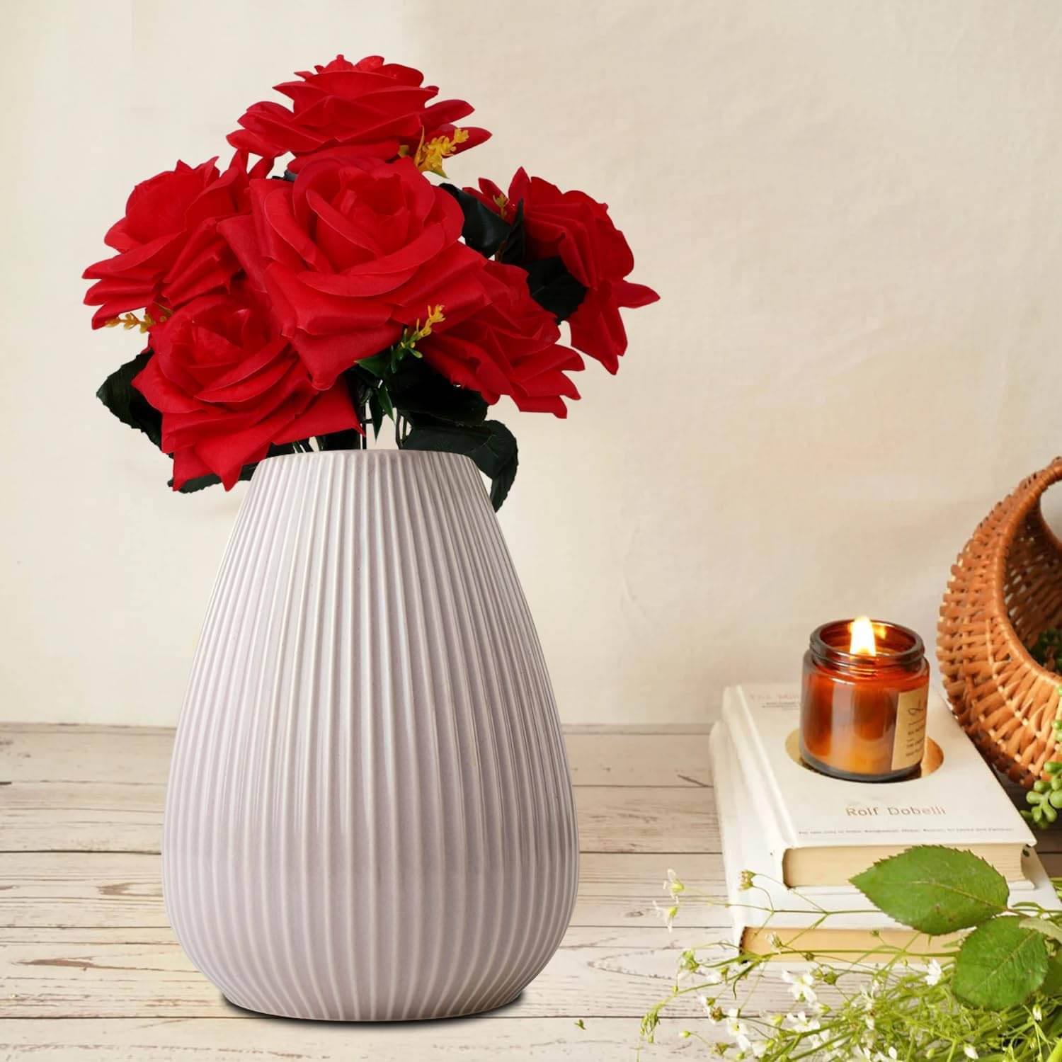     			RealPBR - Red Rose Artificial Flower ( Pack of 1 )