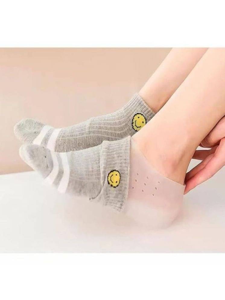     			Shopeleven Off White Microfibre Unisex Ankle Length Socks ( Pack of 1 )