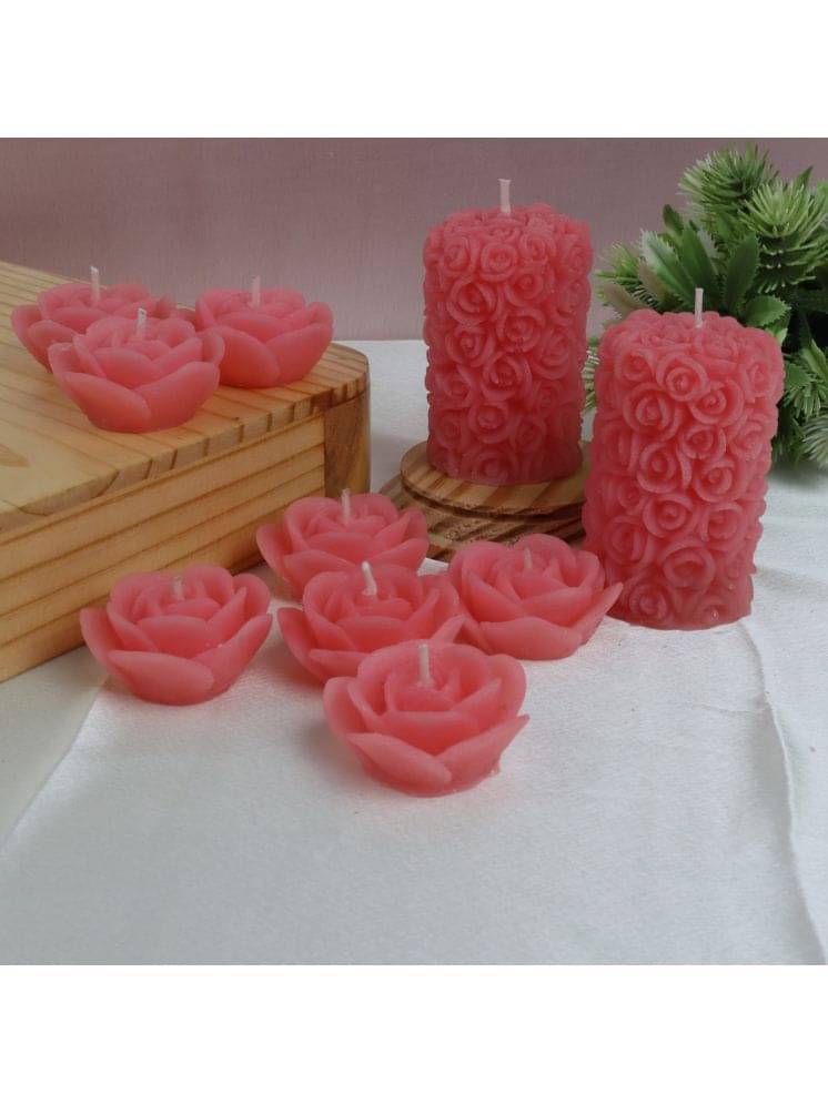 Shraddha Creation Pink Floral Floating Candle 7 cm ( Pack of 10 ) Shraddha Creation Pink Floral Floating Candle 7 cm ( Pack of 10 )
