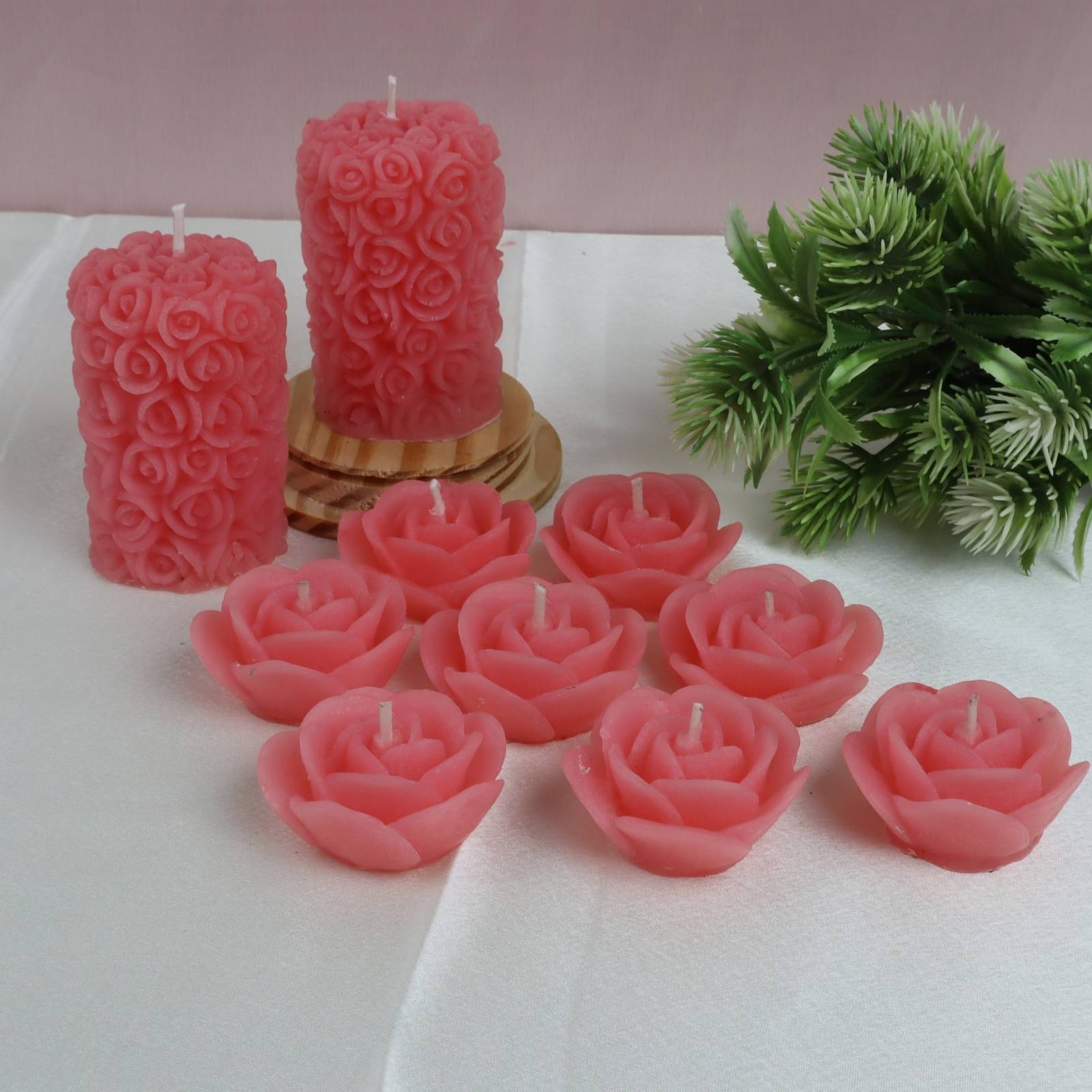 Shraddha Creation Pink Floral Floating Candle 7 cm ( Pack of 10 ) Shraddha Creation Pink Floral Floating Candle 7 cm ( Pack of 10 )