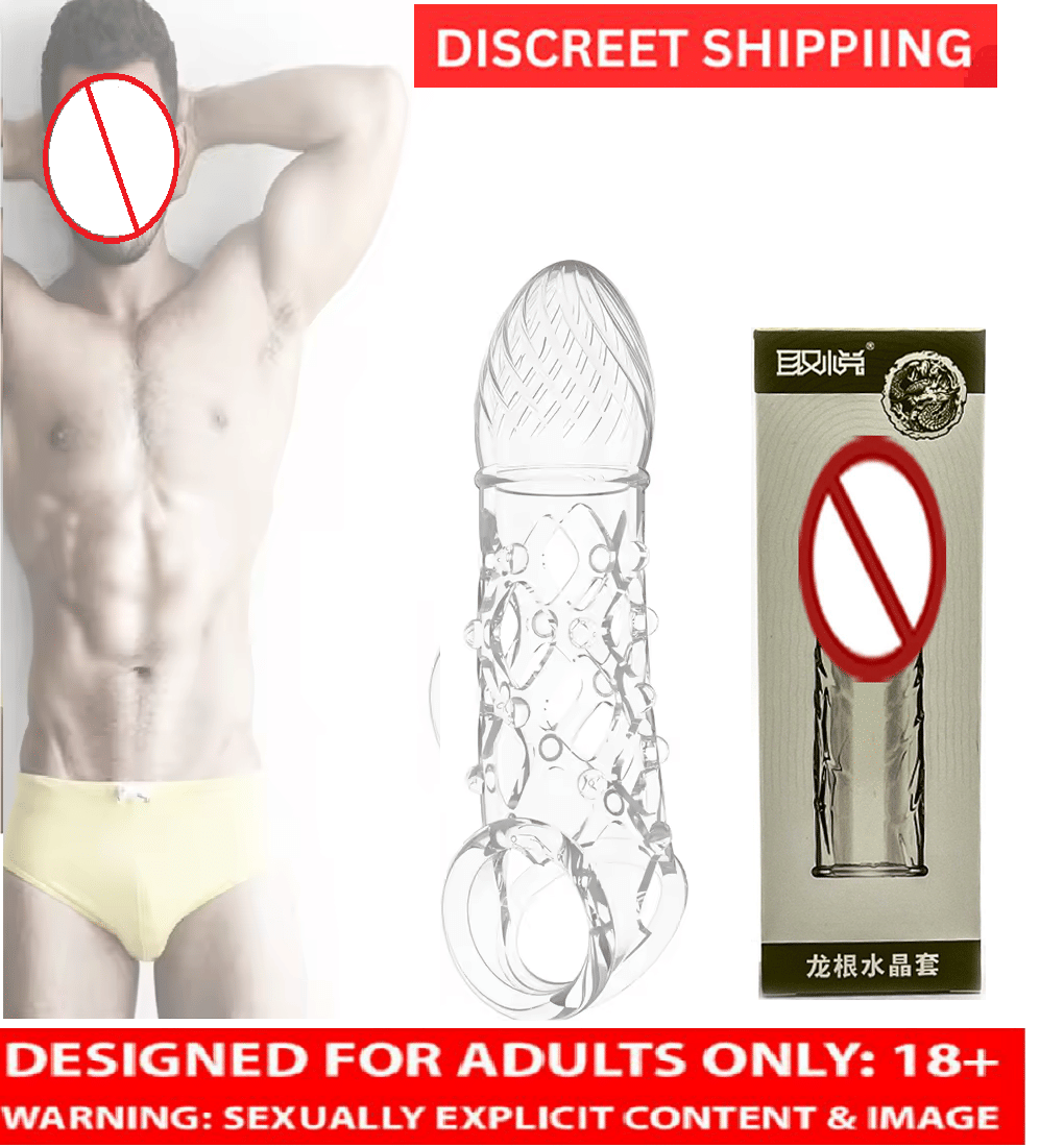 Soft Silicone Transparent Reusable PENIS SLEEVE BY CRAZYNYT