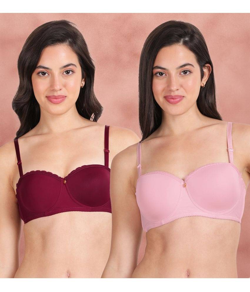     			Susie Pack of 2 Nylon Lightly Padded Women's Balconette Bra ( Multicolor ) susi-c2b-1450