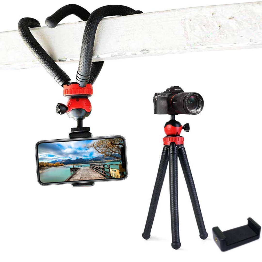 Tecsox Gorilla Tripod Adjustable with Mobile clip holder DSLR/SLR Camera,Mobile Tecsox Gorilla Tripod Adjustable with Mobile clip holder DSLR/SLR Camera,Mobile