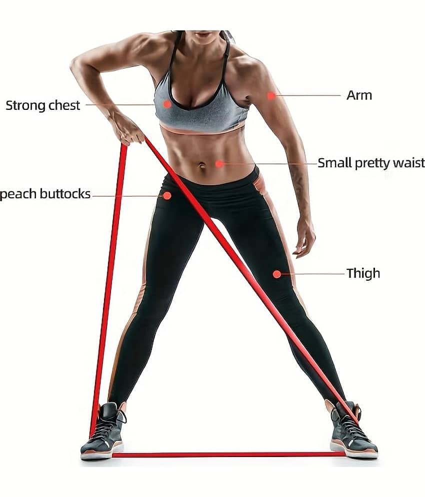 Thera Band Resistance Bands for Workout for Men and Women Resistance Band Set & Exercise Band for Home Gym Fitness Pull Up Band & Toning Band 100% Natural, (Red) Pack of 1 - Sports and Fitness Equipment | Buy online on ZillyBuy